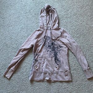 Brown/tan emprye zumiez graphic hoodie